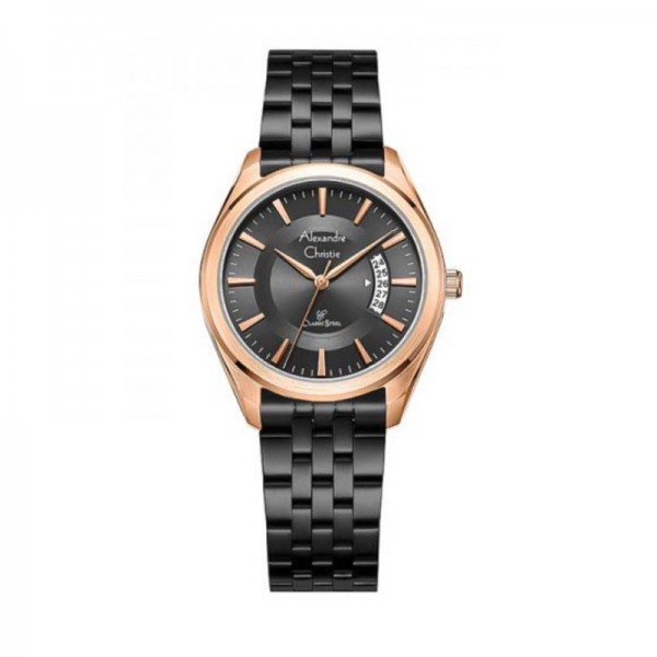 Alexandre Christie AC 8674 Rosegold Black Lady LDBBRBA